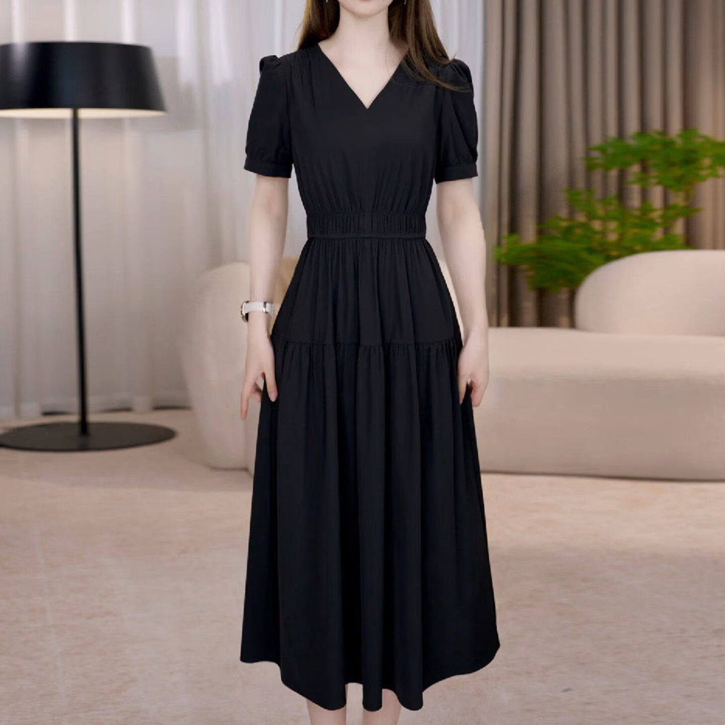 香影芬连衣裙2026新款女夏季十三行今年流行爆款十一喜婆婆婚宴妈妈礼服 红色 2XL (建议121-130斤)