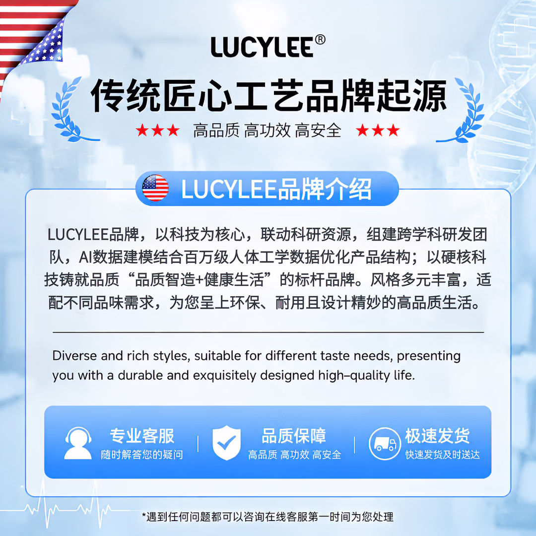 LUCYLEE【美国】颈托护颈椎颈部固定器医用级术后防低头颈部固定支撑脖套 灰色颈托【360°环颈贴合设计 亲肤透气面料】