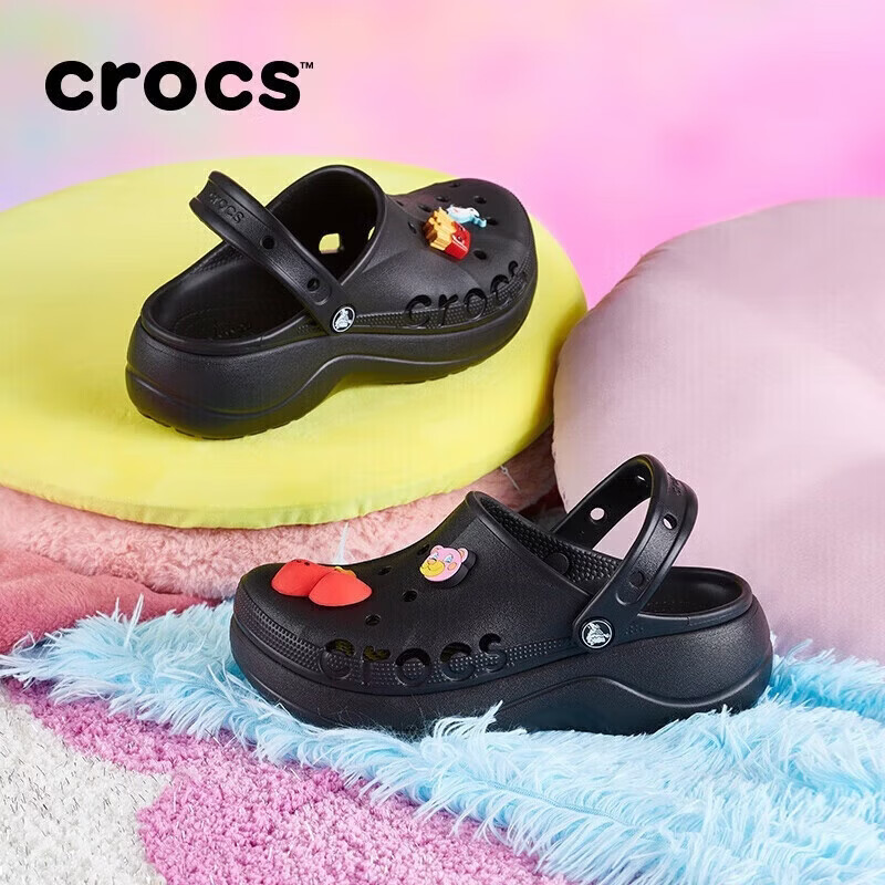 CROCS卡骆驰贝雅云彩女士洞洞鞋|208186 黑色-001 37/38(240mm)