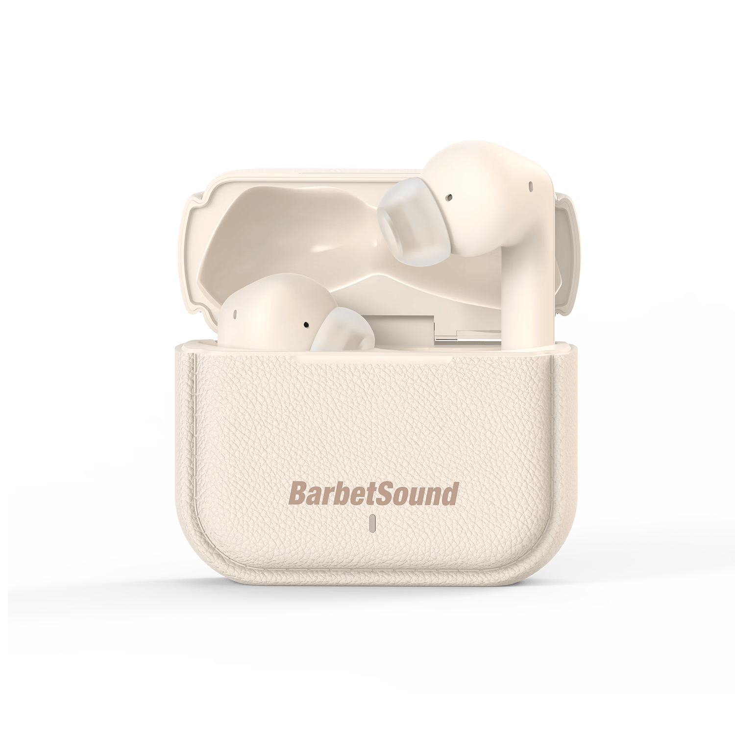 BarbetSound A75 Pro 真无线蓝牙耳机 42dB主动降噪耳机金标认证 40小时长续航蓝牙5.4入耳式适用苹果华为手机 米色丨【Hi-Res金标认证+轻奢皮纹】