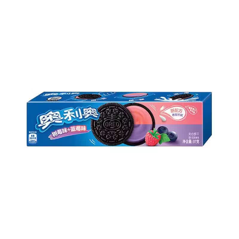 奥利奥夹心饼干原味草莓巧克力宿舍解饿零食儿童解馋休闲食品小吃 [经典]蓝莓树莓味97g*1盒