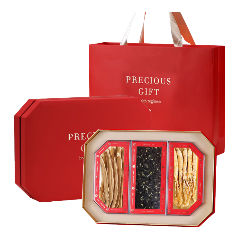 山威 滋补三宝200g 人参灵芝黑枸杞礼盒送长辈父母实用滋补年货礼盒