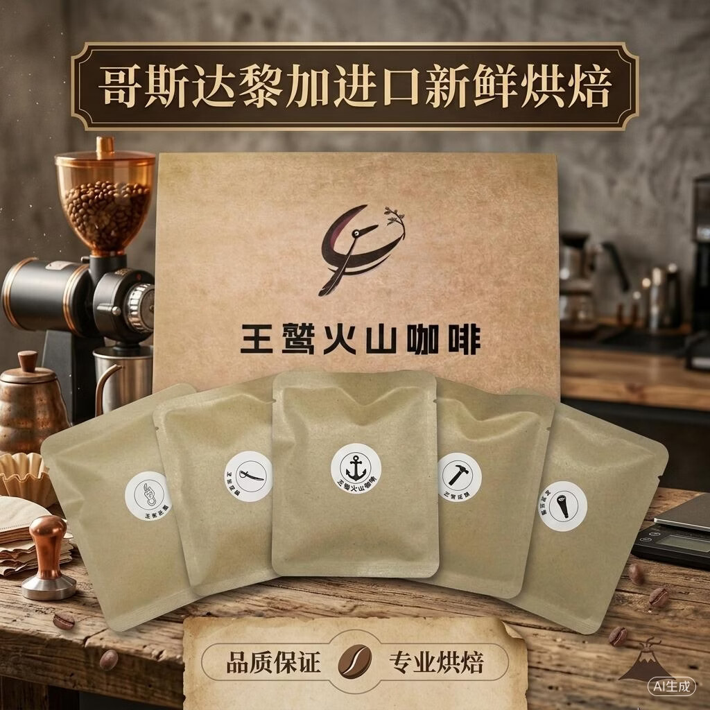王鹫庄园 盲盒体验装  进口咖啡豆 精品挂耳美式手冲5袋*10g航海系列加班 盲盒3（航海系列）（适中） 中深烘