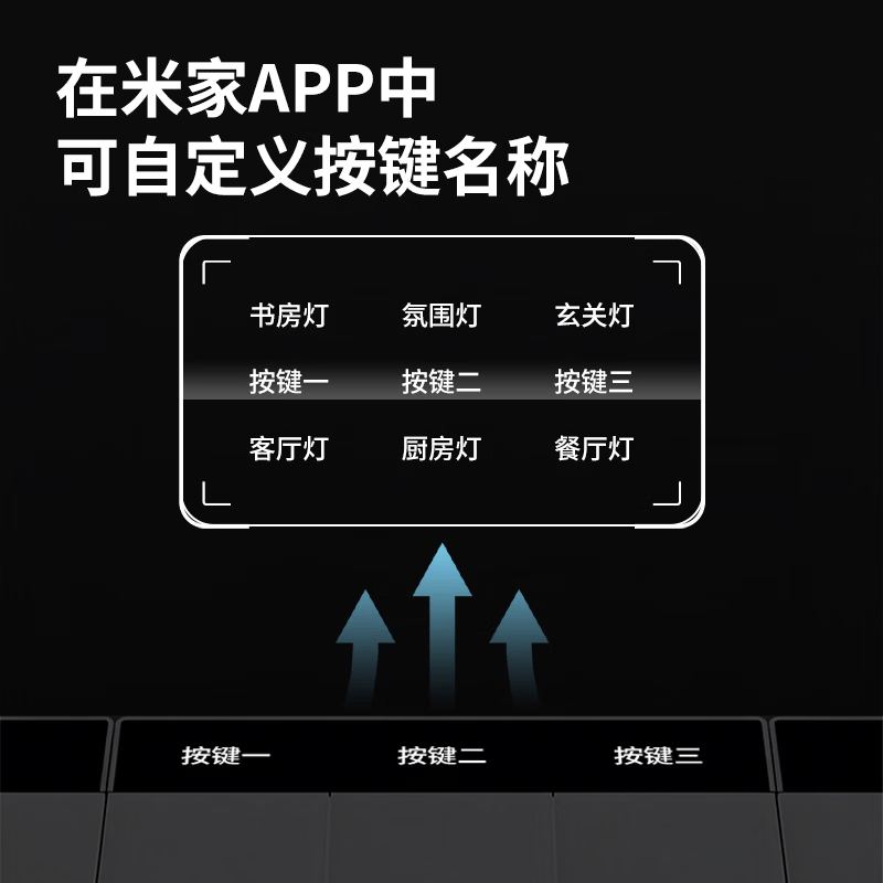道韦家用智能开关全屋控制 蓝牙 mesh2.0 已接入米家APP 零火版开关 零火版 独立显示屏 智能开关 白DS08-70 开关