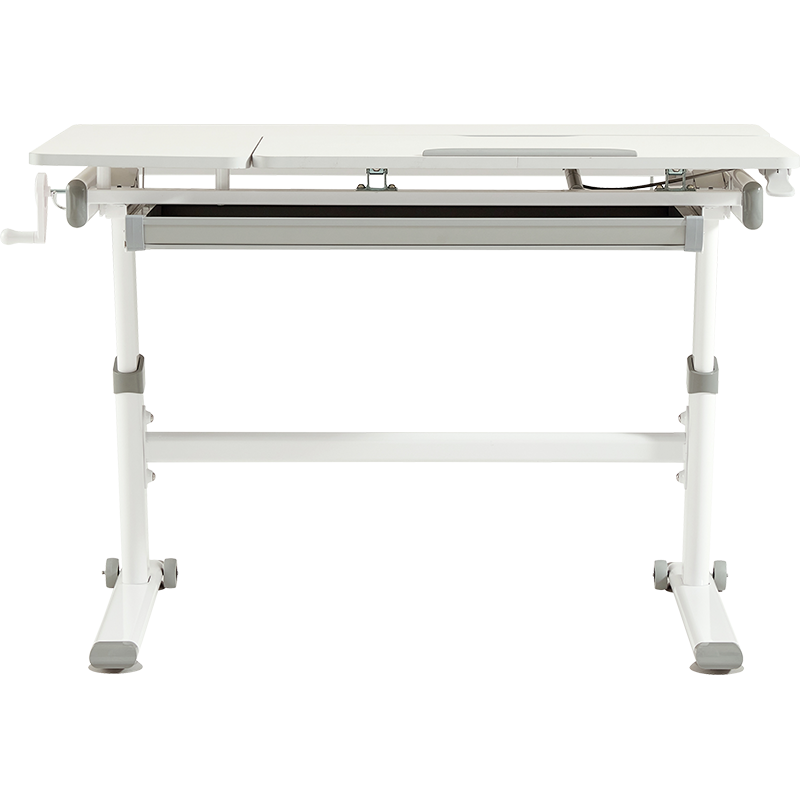 林氏木业 (Kids)儿童书桌写字桌家用学习桌可升降小学生套装家具LS513 【白色】LS513V1-A(1.1m)学习桌