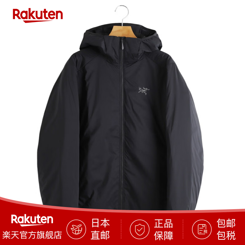 始祖鸟（ARC'TERYX）女款运动夹克保暖连帽衫Atom系列 X000009452 日本直邮 黑色 M