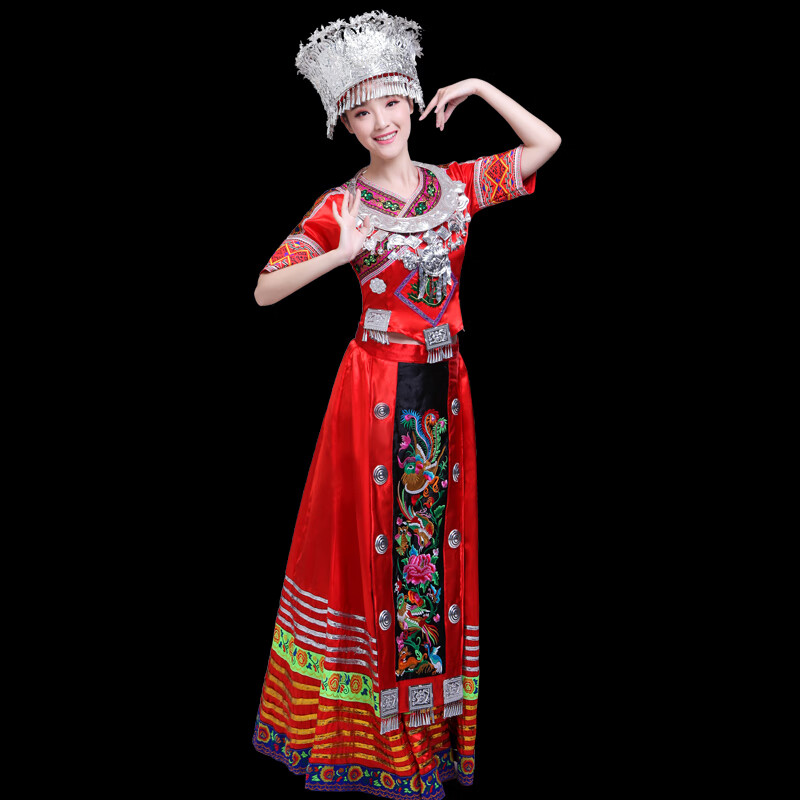 盛束苗族服装少数民族服装女成人新款演出云南瑶族壮族舞台表演彝族刺