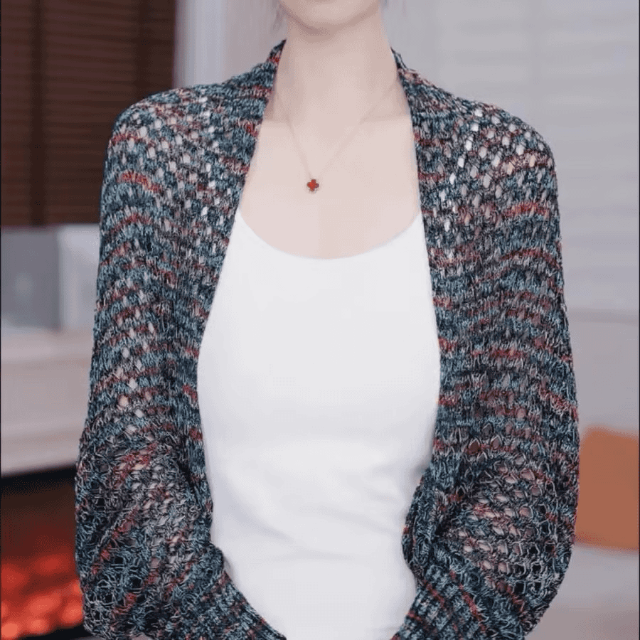 【专柜品质】遮肉针织百搭防晒披肩配吊带裙配T桖外搭女士开衫 彩色 均码