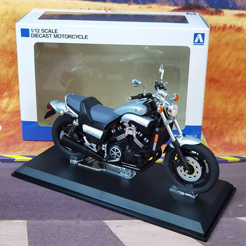 原厂1:12 青岛社yamaha雅马哈vmax机车大魔鬼 收藏车模摩托车模型