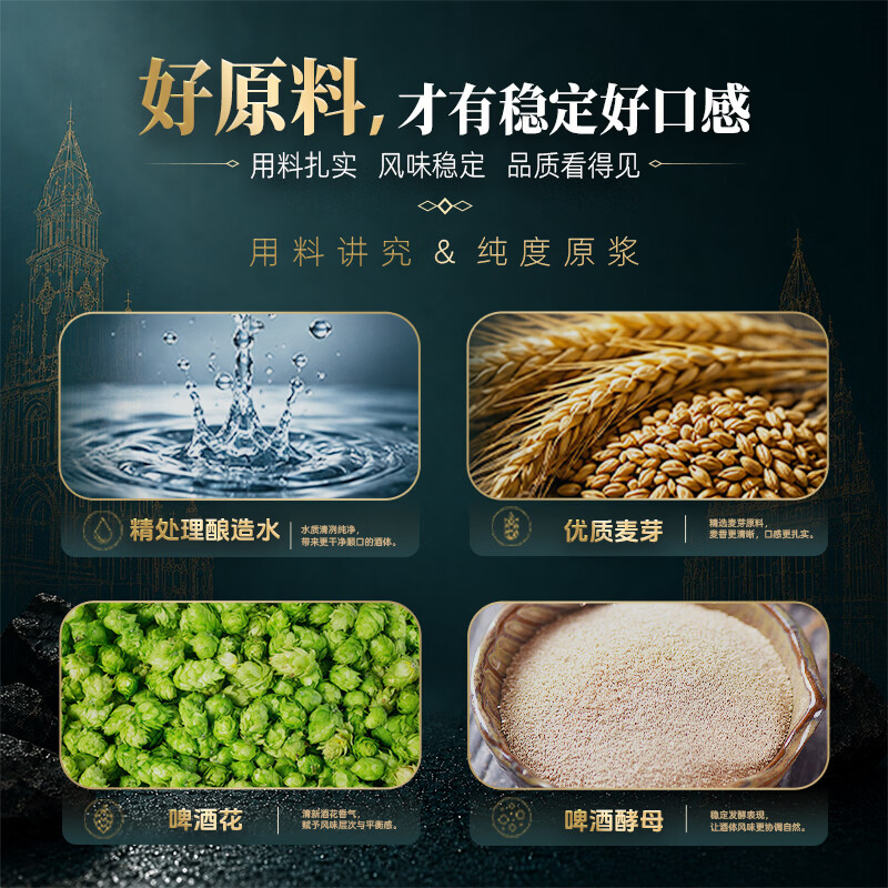 青焰16°P精酿啤酒精酿原浆高端精酿啤酒青岛整箱铝罐啤酒礼盒装 进口麦芽升级酿造 950mL 4罐 【聚会宴请】