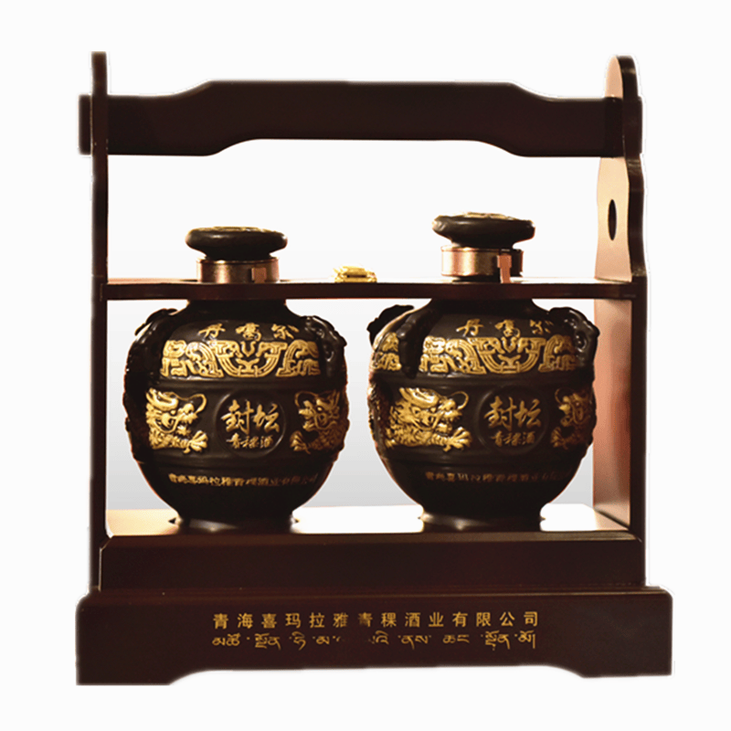 青海 喜玛拉雅 丹噶尔 青稞酒 封坛 53度 清香型 白酒 1000ml*2