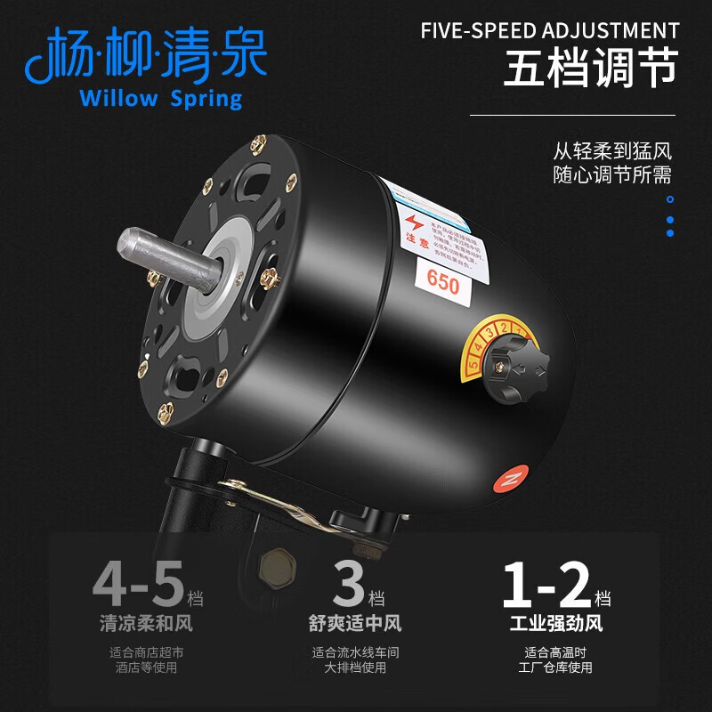 杨·柳·清·泉大功率工业电风扇落地扇挂壁扇强力墙壁挂式大型风力机械立式工厂车间 FS-75挂壁扇【合金叶 超大风 加长电源线】