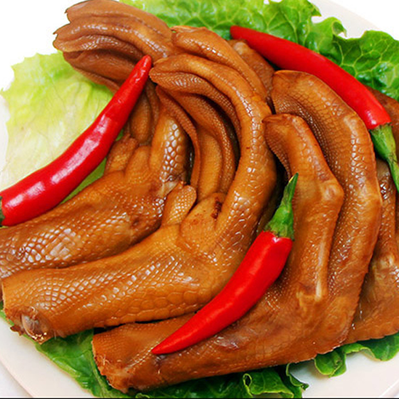 茗仟(mingqian)鸭子飞了龙岩泡鸭爪 60包 龙岩泡鸭爪鸭翅零食福建特产