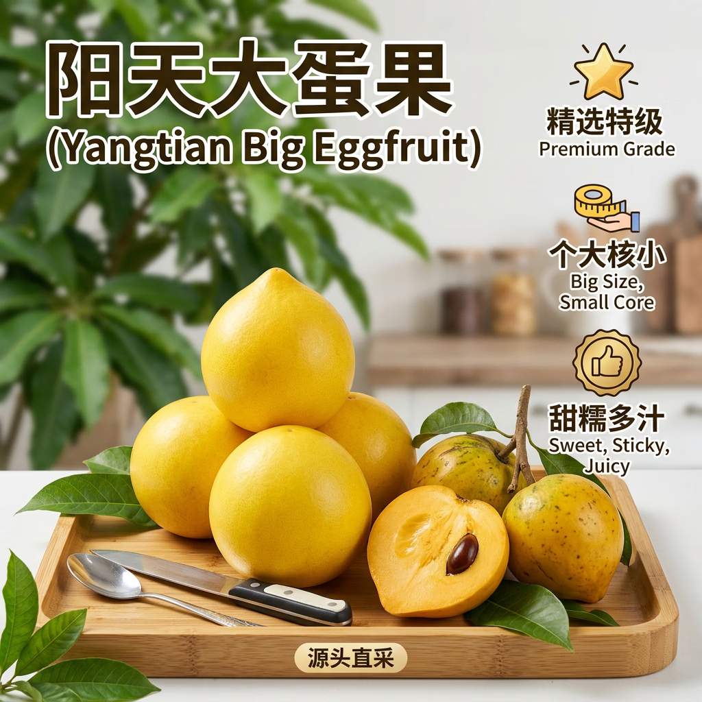 黄晶果 黄金果 新鲜稀有金蛋果 水果 蛋黄果 顺丰冷链新鲜到家 特大果(单果重量8两-1斤)4斤装
