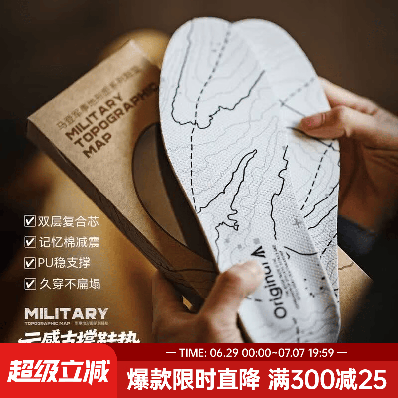 马登新款记忆棉缓震鞋夏季透气吸汗防臭踩屎感防滑加厚弹力鞋垫男 白色【满2双包邮】 1双 43码
