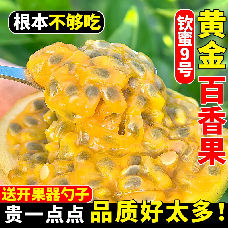 黄百香果新鲜水果5斤茶饮辅料广西钦州产地直发精选超大水果 【超高品质+超大果】净重3斤（单颗60-70g）