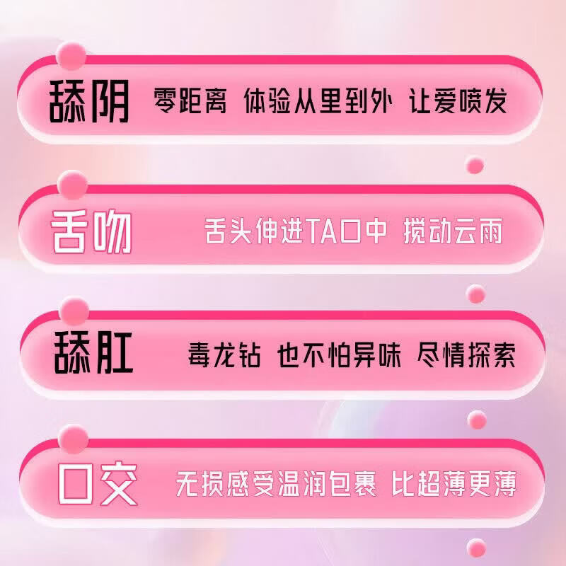 蕉象舌头套男用性生活舔阴套专用男舔女互口情趣 【花果清香 舔阴薄膜】(粉盒) 果味口娇套*1盒 【药房直售 京健保障】