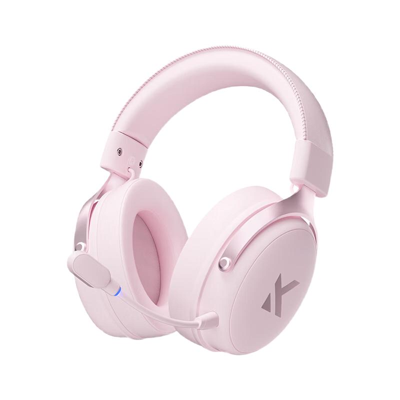 迈从(MCHOSE)V9 Pro 2游戏耳机头戴式四模电脑无线蓝牙有线听声辨位电竞芯片三角洲行动fps吃鸡 V9 Pro粉色【续航250H/语音降噪/四模】