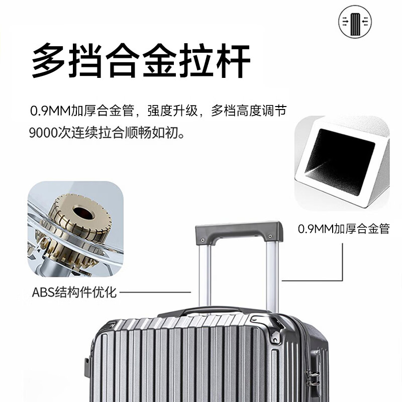 希尔顿行李箱大容量拉杆箱男女士旅行箱万向轮登机箱托运箱皮箱子 拉链款粉色 32英寸 加厚37开,特大返乡选择