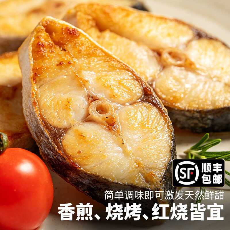潮夫道一夜埕马鲛鱼扒 野生海捕鲅鱼段鲜切低脂高蛋白全中段鱼片鱼排 一夜埕马鲛鱼扒500g*4
