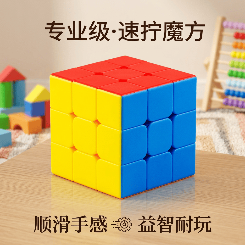 圣手 三阶魔方3阶儿童玩具男孩女孩比赛专用 彩色生日礼物