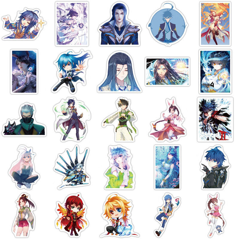 斗罗大陆手帐贴纸 漫画贴纸唐三小舞玄幻小说漫画手账防水免裁剪二