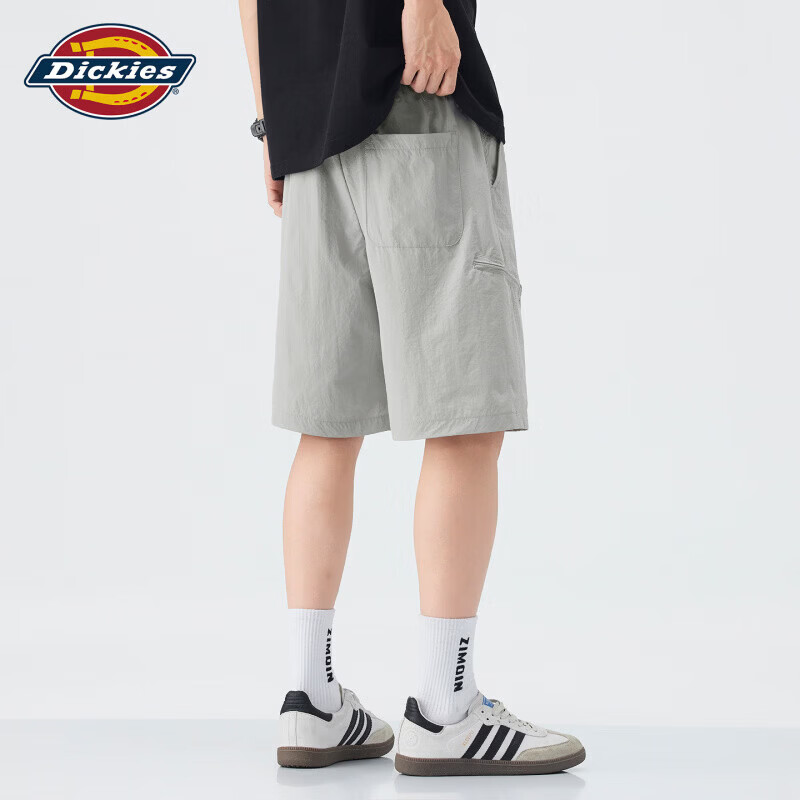 Dickies户外冰丝运动短裤男夏季薄款网眼透气五分裤潮牌外穿五分裤 卡其色 【官方正品】 3XL 【建议170-185斤】