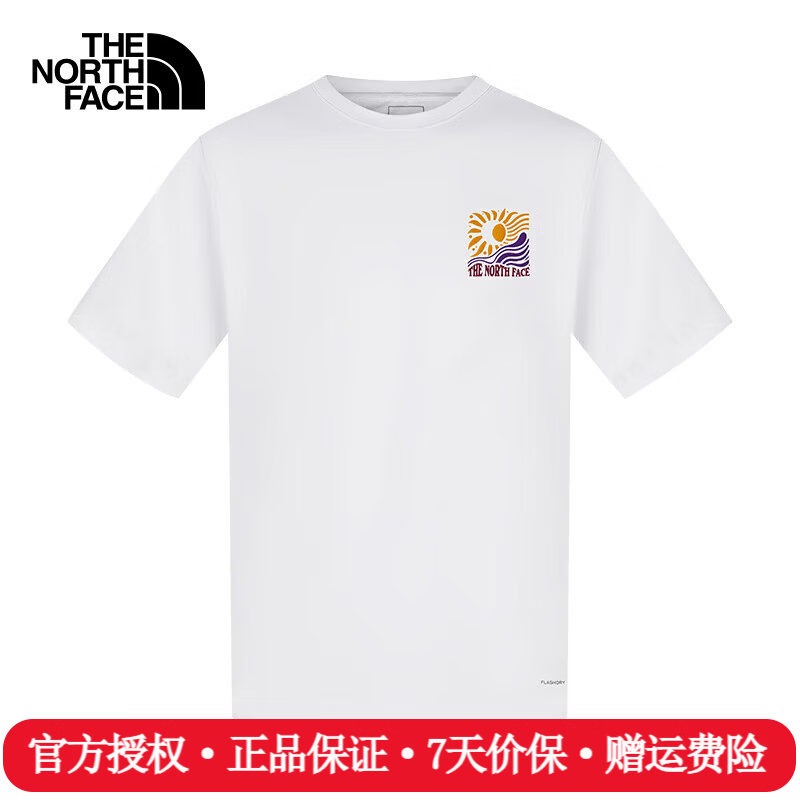 The North Face北面短袖速干T恤男26春夏新款户外运动舒适吸湿透气UPF50半袖8G7W FN4/雪峰白 M /170/92A