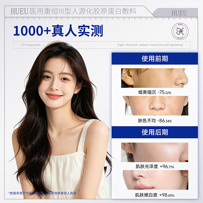 HUEU胶原膜hueu护理膜蛋白膜医用重组三型人源化胶原蛋白敷料 一支体验装