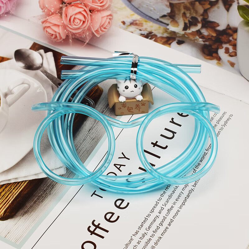 吸管眼镜 网红儿童搞怪懒人喝水创意个性可爱超长疯狂眼睛眼的 圆-形