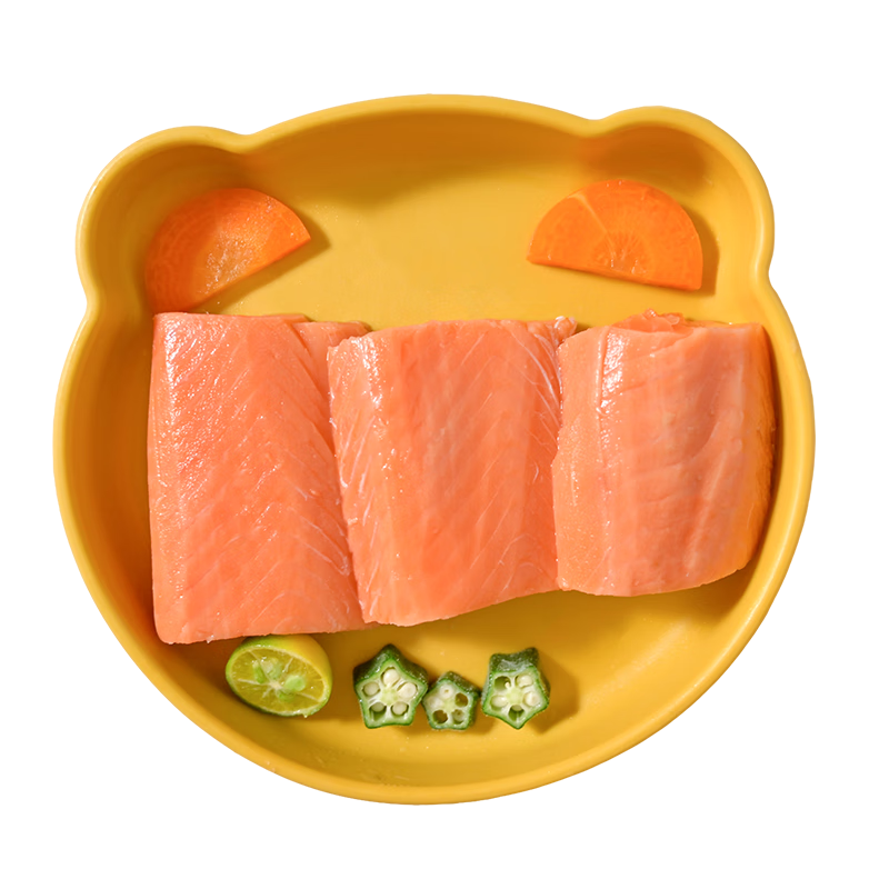 禧美海产 智利银鲑三文鱼切块300g 独立5-6袋 带皮去刺块 宝宝辅食 海鲜