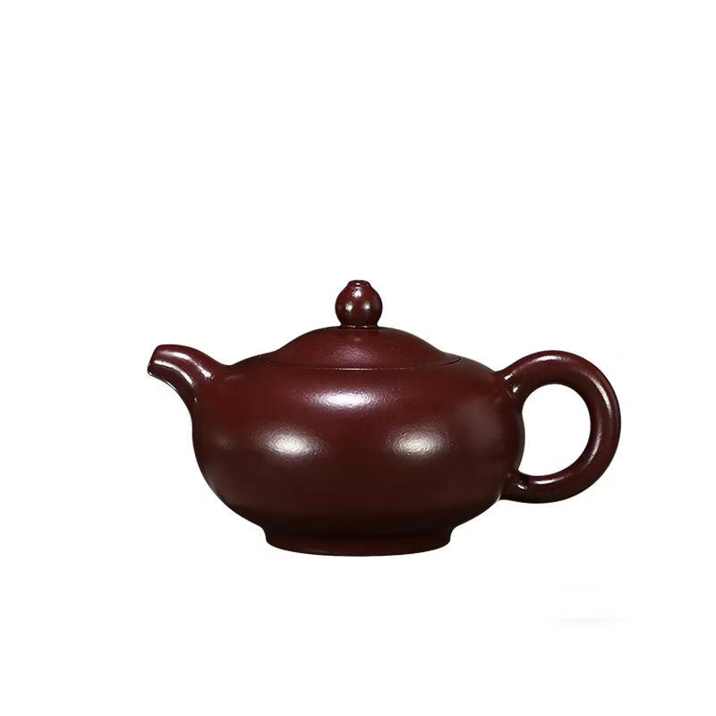 宜兴原矿紫砂壶手工制作茶壶紫朱泥碗玉紫砂壶纯手工原矿紫泥茶壶 朱泥碗玉200ML（球孔）