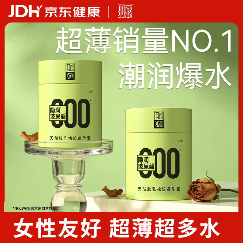 羽感女性秒喷000超薄避孕套玻尿酸安全套水润空气套20只计生成人情趣