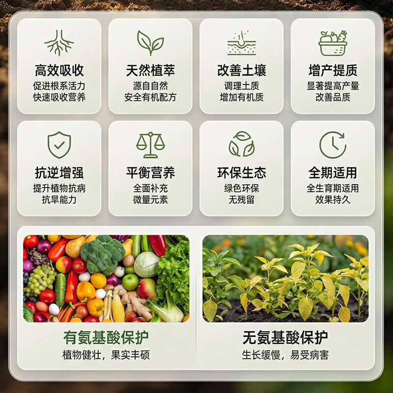 氨基酸原液水溶肥果树蔬菜农用叶面肥生根壮苗促花壮果膨果施肥 氨基酸原液500克*20瓶【整箱更划算】