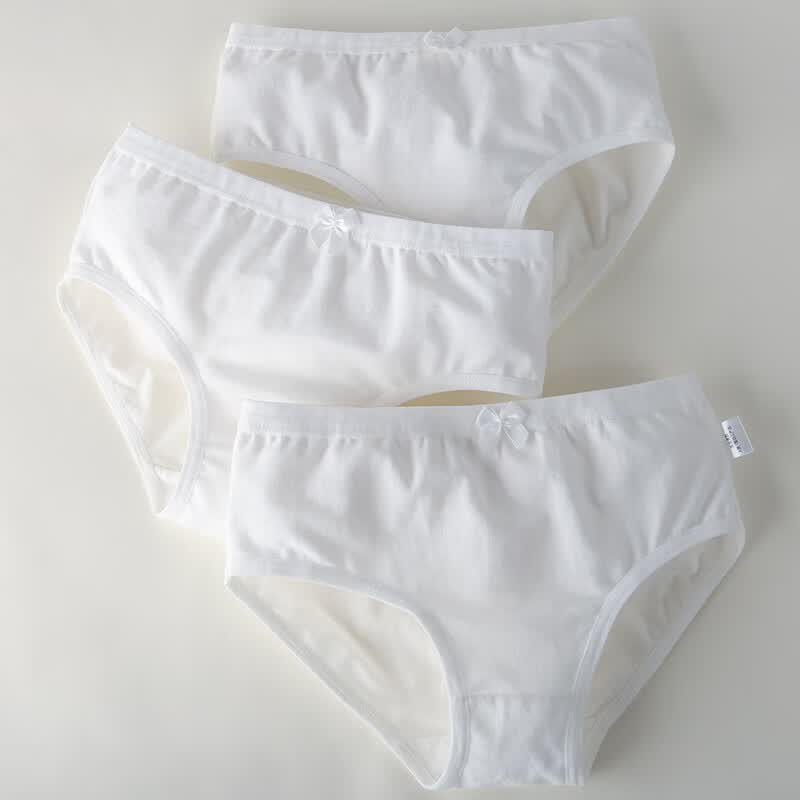 河马连萌儿童考级舞蹈白色三角内裤女童纯棉底裤女宝宝芭蕾跳舞大童小