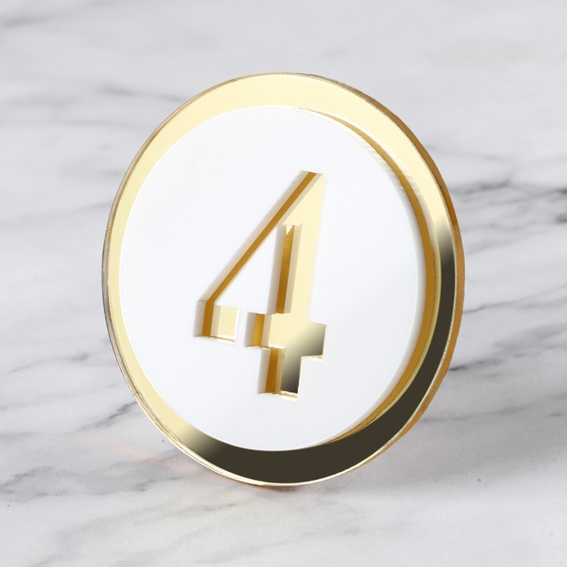 人亚克力餐厅数字贴号码牌编号贴桌号更衣室储物柜座位号定制序号 4