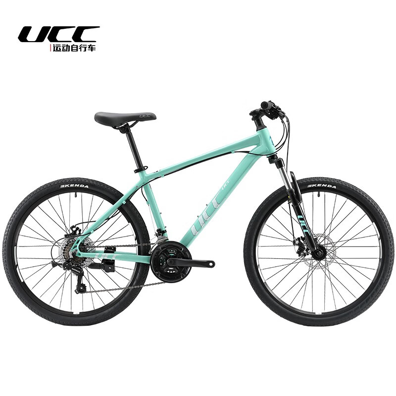 自行车布雷德md21速se山地车通勤车禧玛诺变速铝合金车架碟刹 胡克绿