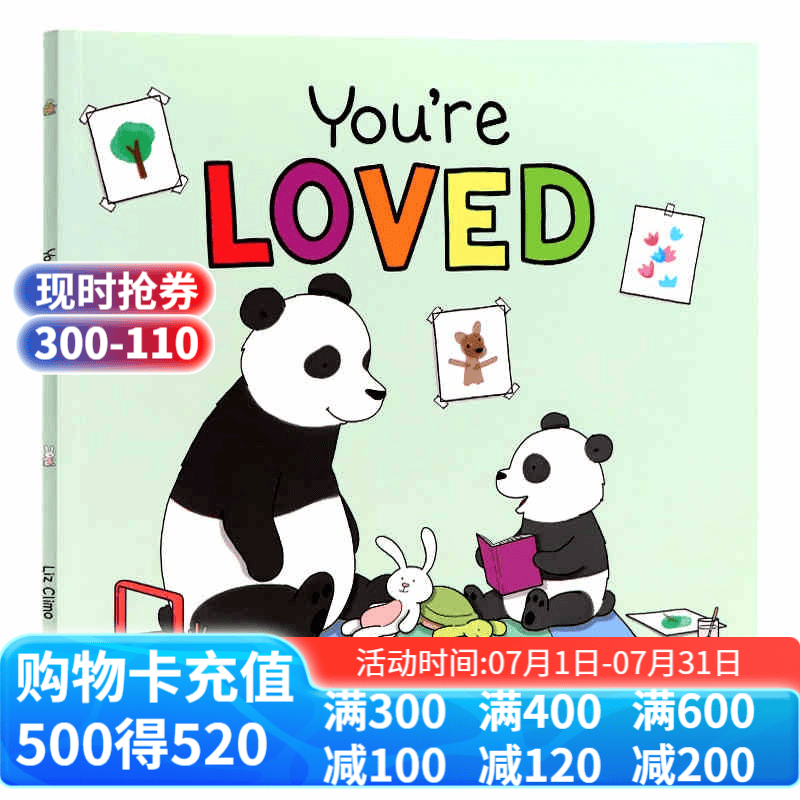 英文原版绘本 You're Loved 儿童英语启蒙治愈系亲情漫画情绪情商培养 你今天真好看同作者莉兹克里the little world of Liz Climo