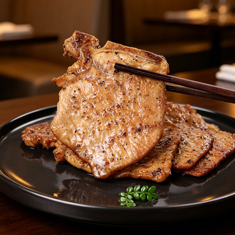 胖嘟嘟黑椒T骨猪扒1000g带丁骨厚切猪扒饭包食材空气炸锅冷冻半成品猪排 黑椒T骨猪扒【200g*1包】