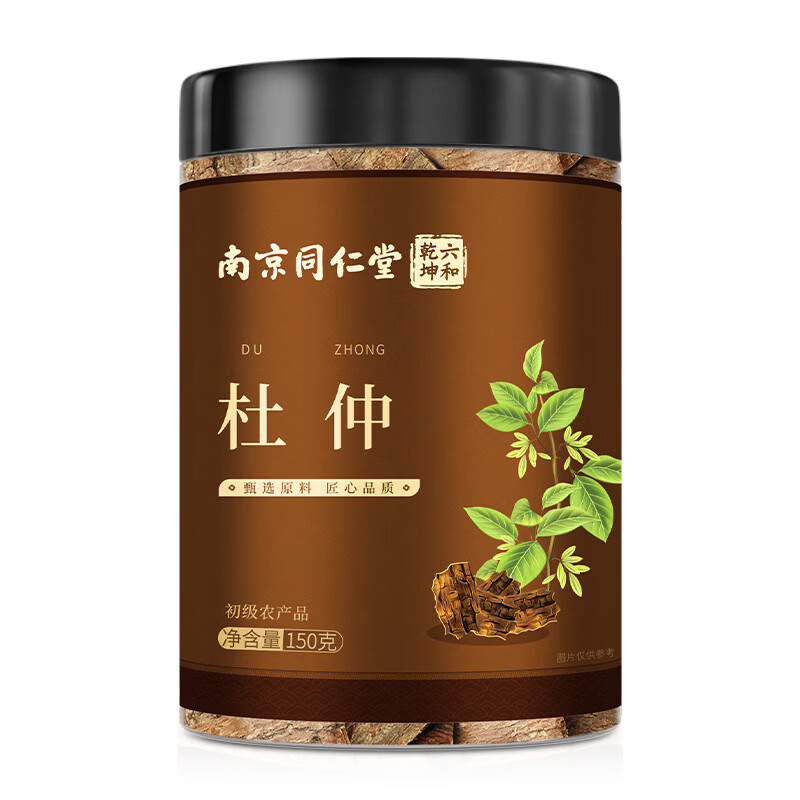 南京同仁堂四川杜仲片老树厚皮无硫杜仲皮可搭特级肉苁蓉巴戟天居家泡酒养生 同仁堂特级杜仲 150g*3罐 新老包装随机发货