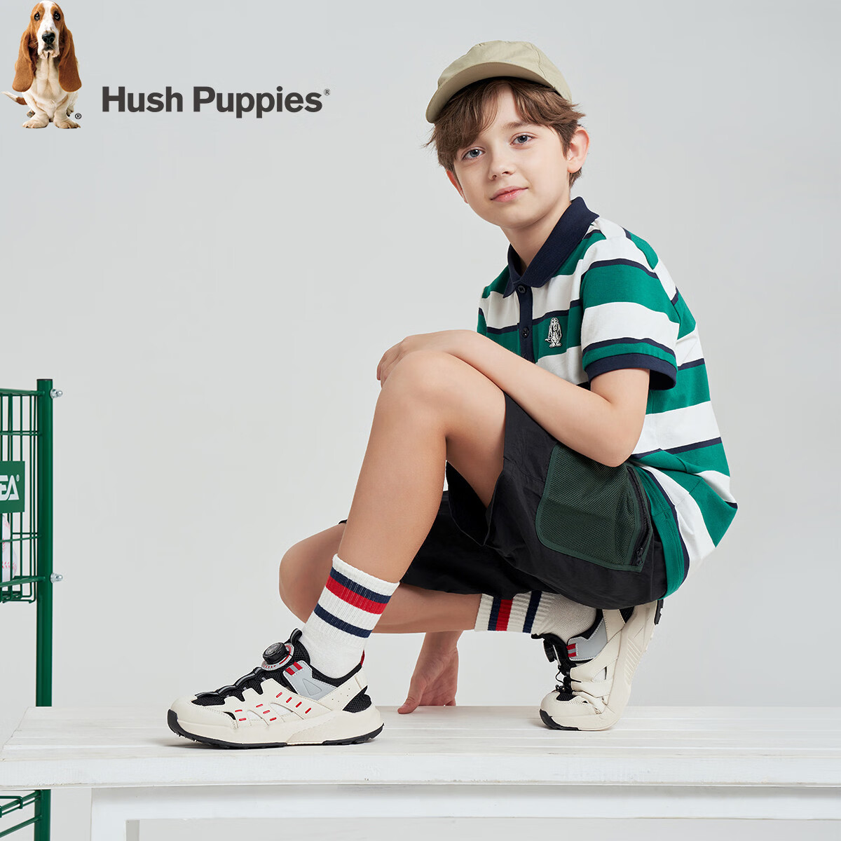 暇步士(Hush Puppies)童鞋春秋男童运动鞋儿童鞋户外透气软底大童跑步休闲鞋 HP4213黑色 35 适合脚长22cm