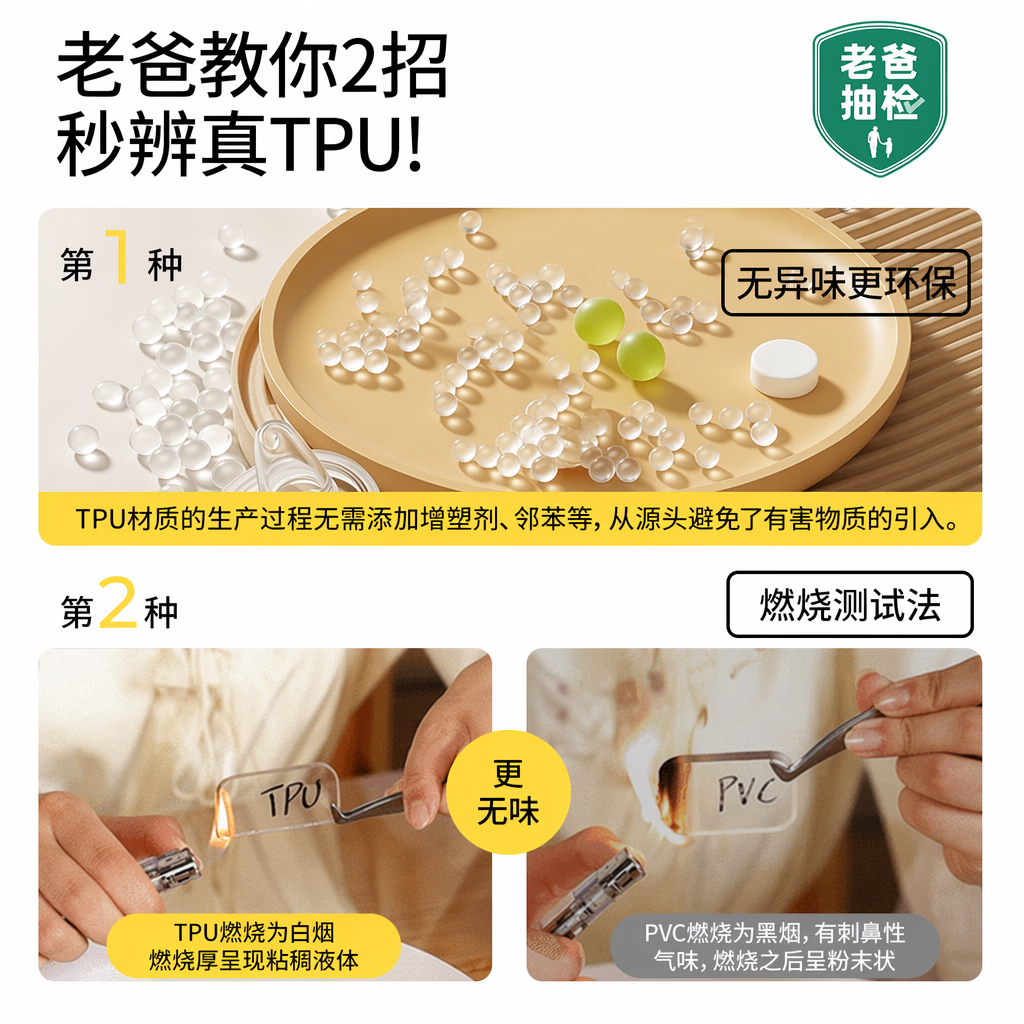 梓晨3FTPU软玻璃透明桌布餐桌垫免洗防水防油岩板桌面保护垫隔热垫子 【抗菌防烫3FTPU桌垫】透明斜边实厚1.6mm 40X60cm