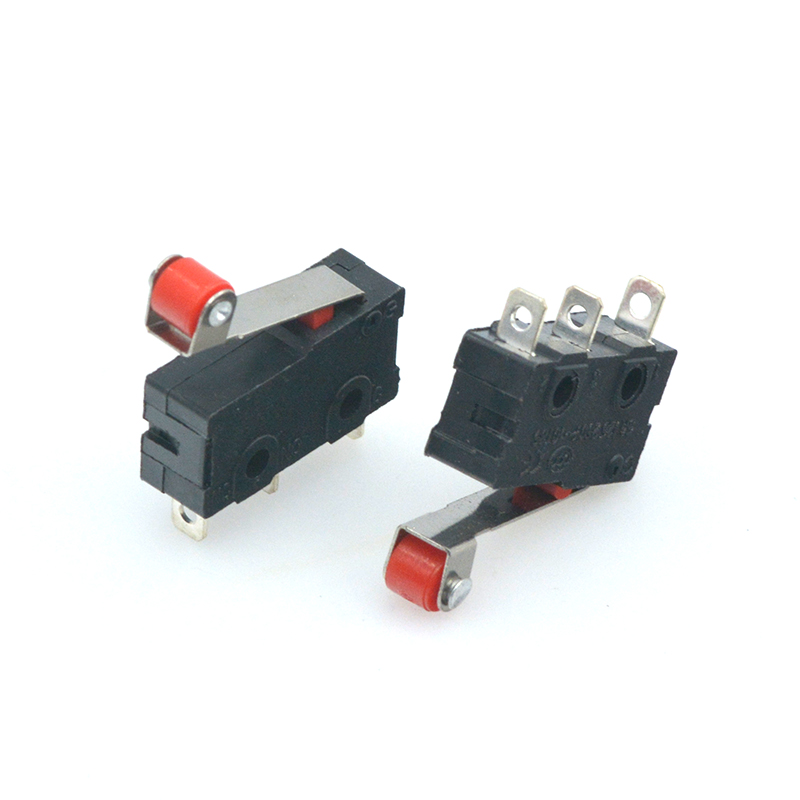 taotimeclub 微动开关ss-5gl2小型行程限位开关 3脚带柄滚轮轻触按键