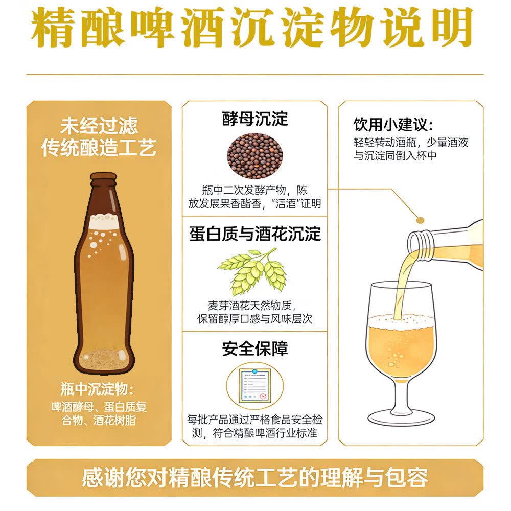 央小啤12P 比利时小麦全麦精酿啤酒 锶型水28天慢发酵进口麦芽整箱送礼 500ml 6瓶 礼盒装