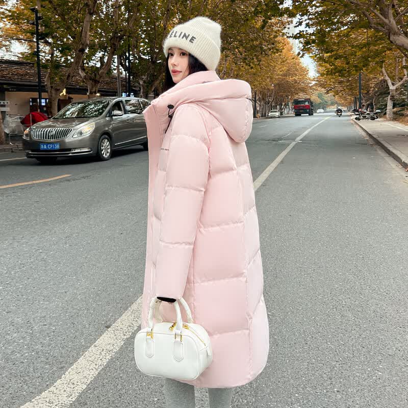 雪中飞【清仓】百搭情侣羽绒服舒适连帽女士羽绒服鸭绒休闲简约 粉色|1234-4978F M 170/92A