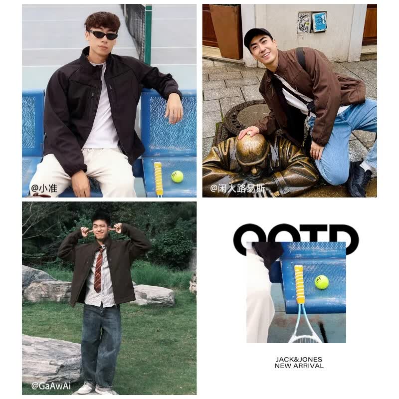 杰克·琼斯(JACK&JONES)男士保暖外套厚款夹克合集 225409016纯黑色 L (180)