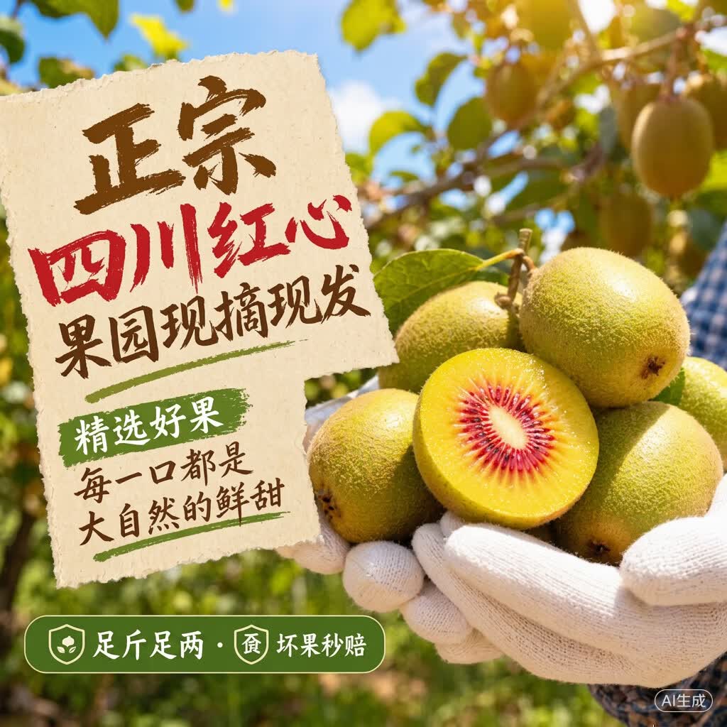 京世泽 蒲江红心猕猴桃甜四川奇异果应季时令新鲜当季孕妇水果 宝宝小果24枚(单果50-70g)