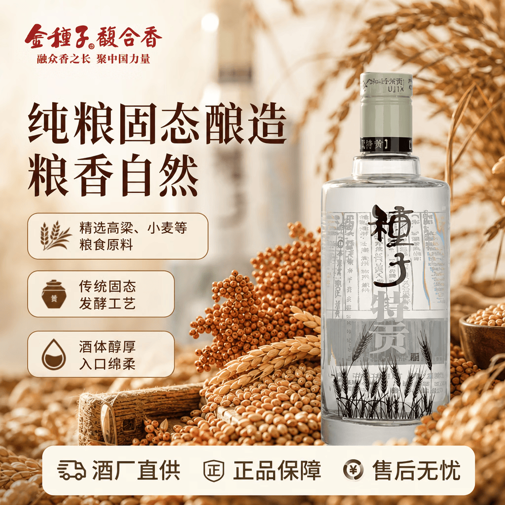 金种子42度种子酒安徽金种子浓香型白酒整箱装端午节自饮纯粮酿造口粮酒 42度 460mL 6瓶 (原箱)