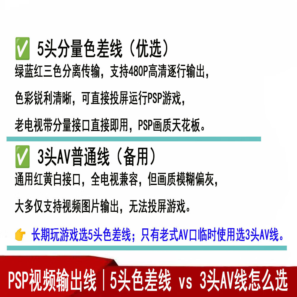 PSP电视连接线视频线色差线PSP3000PSP2000PSPAV线AV线的 PSPAv线3米款 3头AV线(不能玩游戏)