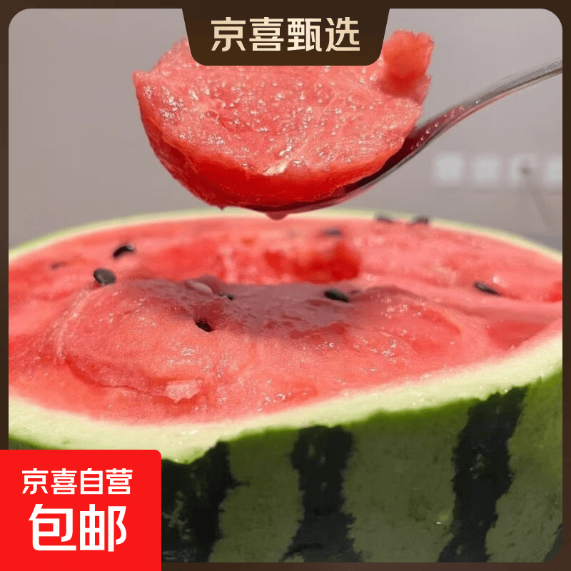 正宗美都麒麟西瓜现摘现发脆甜瓜多汁有籽当季新鲜水果 冰糖麒麟瓜 精品麒麟西瓜/ 6-8斤【越大越甜】一个瓜